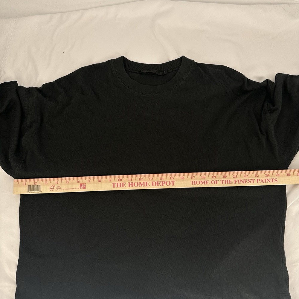 Jenni Kayne Sz M Charcoal Black Soft 100% Cotton Boyfriend Long Sleeve Shirt Top - Picture 8 of 9